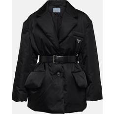 Prada Outerwear Prada Re-Nylon belted padded jacket black (UK 12)