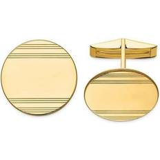 Gold - Men Cufflinks Bagatela 14k yellow gold mens circular line cuff links