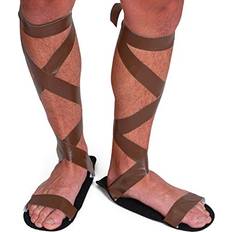 Slippers & Sandals Skeleteen Brown Roman Lace Sandals Greek Egyptian Gladiator Biblical Costume Sandal Shoes for Men and Women