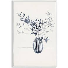 Stupell Industries Minimal Bud Vase White Framed Art 12x18"