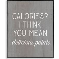 Stupell Industries Calories Delicious Points Black Framed Art 16x20"