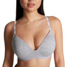 PINK Wear Everywhere Push Up Wireless Bra - Medium Heather Grey