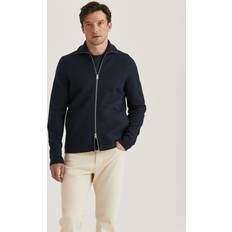 Morris Herre Jakker Morris Knitted Zip Jacket - Navy