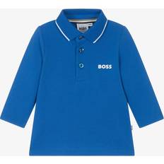 Babies Polo Shirts BOSS Baby Logo Long Sleeve Polo Shirt - Bright Cobalt