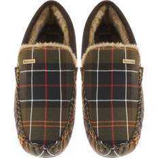 Barbour Slippers & Sandals Barbour Monty Faux-fur Lined Tartan Print Moccasin Slippers - Green