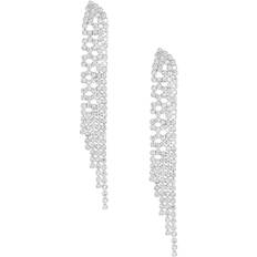 Beige Earrings Ettika Champagne Nights Silver Plated Crystal Dangle Earrings Grey ONE