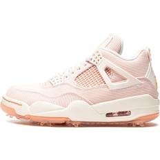 Jordan Pink Golf Shoes Jordan 4 Retro Golf Seersucker Sneakers - Unisex - Pink