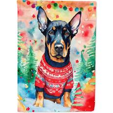 Caroline's Treasures Doberman Pinscher Christmas House Flag 71.1x101.6cm