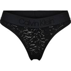 Yksivärinen Alushousut Calvin Klein Thong - Musta