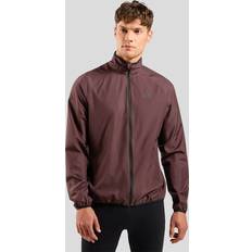 Red - Running Outerwear Odlo Essential Light Running Jacket Men - Brown