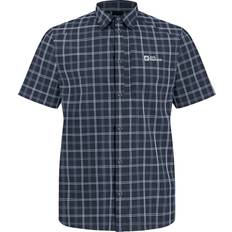 Jack Wolfskin Men Shirts Jack Wolfskin Norbo S/S Shirt Men - Night Blue Checks