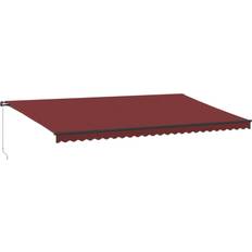 Manuelle Steuerung Markisen Markise Manuell Weinrot 600x350 cm - Burgundy