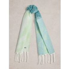 Multicoloured - Unisex Scarfs White Stuff Shelly Brushed Scarf - Blue