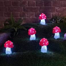 Garden Mile Autumn Solar Mushroom Lights Toadstool Set of 5