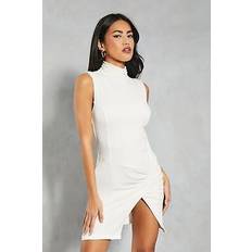 Gold - Short Dresses Misspap Ivory Bodycon Dress - Womens