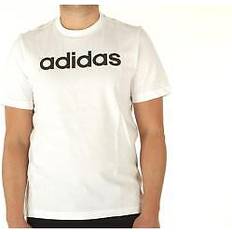 adidas Essentials Single Jersey Linear Embroidered Logo T-Shirt - White