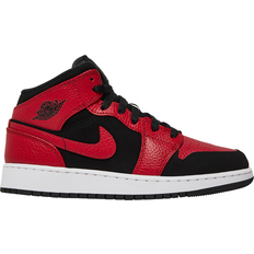 Air Jordan 1 Mid GS - Black/Gym Red