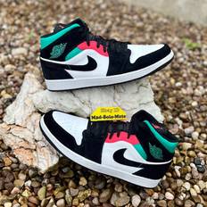 Basketball Shoes Jordan 1 Mid SE South Beach - White/Black-Pink-Green