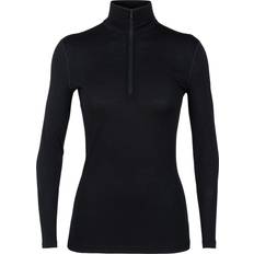 Icebreaker 200 Oasis Long Sleeve Crewe 1/2 Zip Shirt - Black/Women's