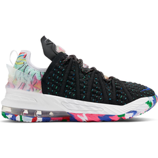 Multicoloured Basketball Shoes Nike LeBron 18 James Gang - Black/White/Pink