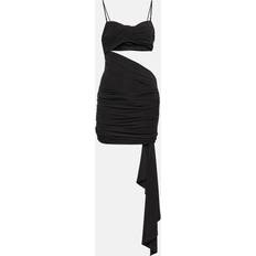 Off-White Dresses Off-White Vi-Crepe Draped Strapless Mini Dress - Black