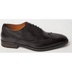 Leather Oxford Burton Black Formal Leather Oxford Brogue Shoes