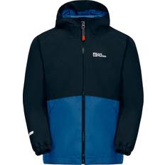 Blau Jacken Jack Wolfskin Kid's Iceland 3-in-1 Jacket - Crisp Cobalt