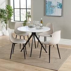 Lemon Pavilion Aspen Calico/Black/White Dining Set 100x100cm 5pcs