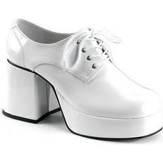 Hombre Tacones y Zapatos de Tacón Ellie Men's Platform Pimp Shoes - White