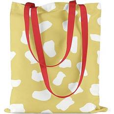 Bonamaison Printed Tote Bag - Yellow