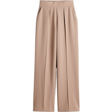 H&M Women's Elegant High Waist Trousers - Grey/Pinstripe