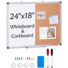 VEVOR Tableaux d'affichage VEVOR 60 x 45 cm Wandtafel Whiteboard Korktafel Pinnwand Memoboard Kombitafel