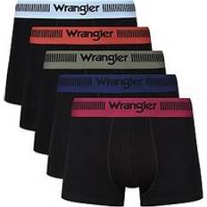 Wrangler Men Underwear Wrangler 5-Pack Logo Waistband Trunks - Black Men