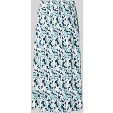 Blumen - Damen Röcke Tom Tailor Midi Plissee Rock mit Print - Blue Floral Design