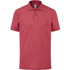 Shein Fruit of the Loom Childrens/Kids Pique Short-Sleeved Polo Shirt (Heather Red)