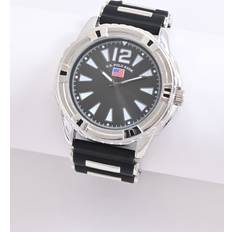 Watches U.S. Polo Assn. Silver And Black Analog Size NOSIZ (NOSIZ)