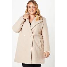 Cheap Coats Dorothy Perkins Curve Teddy Boyfriend Coat - Oatmeal