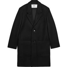 Ami Paris Uomo Cappotti Ami Paris Single-Breasted Coat - Men - Black