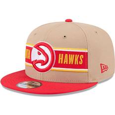 New Era Basketball Sports Fan Apparel New Era Men's Tan/Red Atlanta Hawks 2024 NBA Draft 9FIFTY Snapback Hat