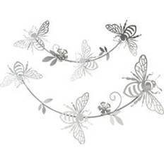 Silver Garden Ornaments Julian Charles Bee Trail Silver Wall Art (Set of 2)