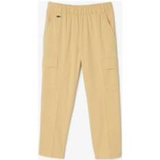 Beige Trousers Children's Clothing Lacoste Lightweight Cotton Gabardine Cargo Pants - Beige