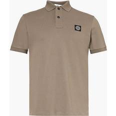 Stone Island Men Polo Shirts Stone Island Box Logo Polo - Brown