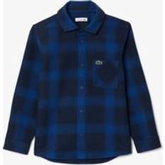 Lacoste Shirts Lacoste Plaid Flannel Overshirt - Navy/White