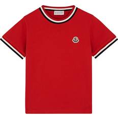 Moncler T-shirts Moncler Kids Red Logo Cotton T-shirt - Red Other