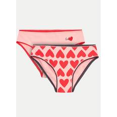 S Underpants Children's Clothing United Colors of Benetton Two Briefs With Hearts - Pink Kids