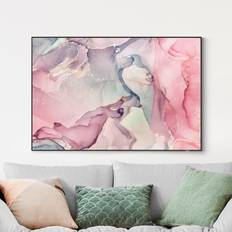 Or Arts encadrés Tableau Interchangeable Aquarelle Pastel Rose Art encadré