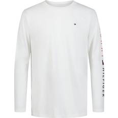 Tommy Hilfiger T-shirts Tommy Hilfiger Boy's Tomas Logo Long Sleeve Tee - Ecru