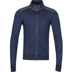 Hombre - Lana merino Cárdigans Belstaff Kelby Cardigan Herren - Merino Wool Washed Navy