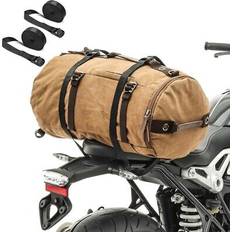 Craftride Motorrad Rucksack VG8 Hecktasche Vintage 35Ltr inkl. Spanngurte braun schwarz-schwarz
