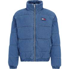 Denim Giubbotti Tommy Jeans Logo Denim Puffer Jacket